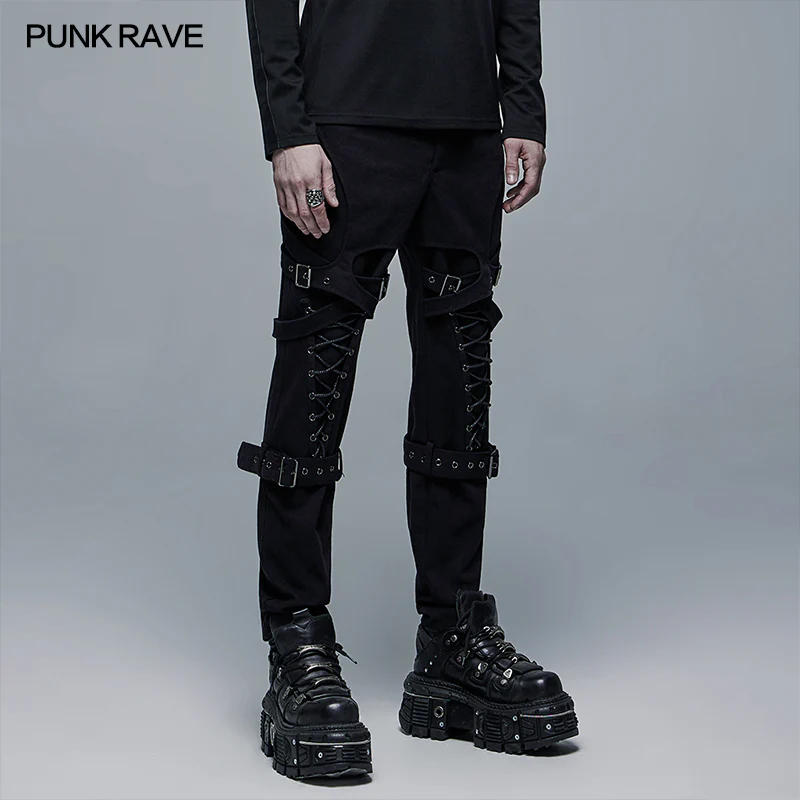 Punk Crisscross Long Pants - Image 2