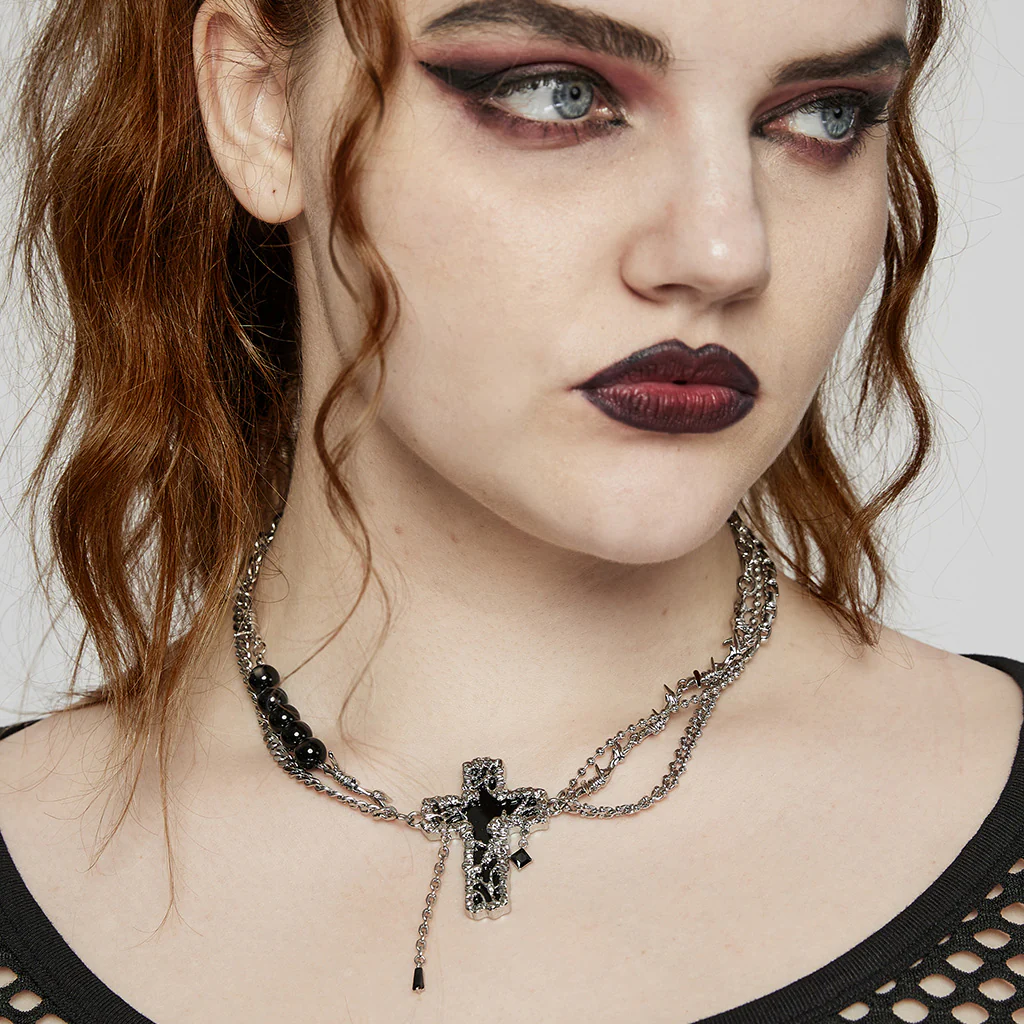 Punk Cross Necklace - Image 2