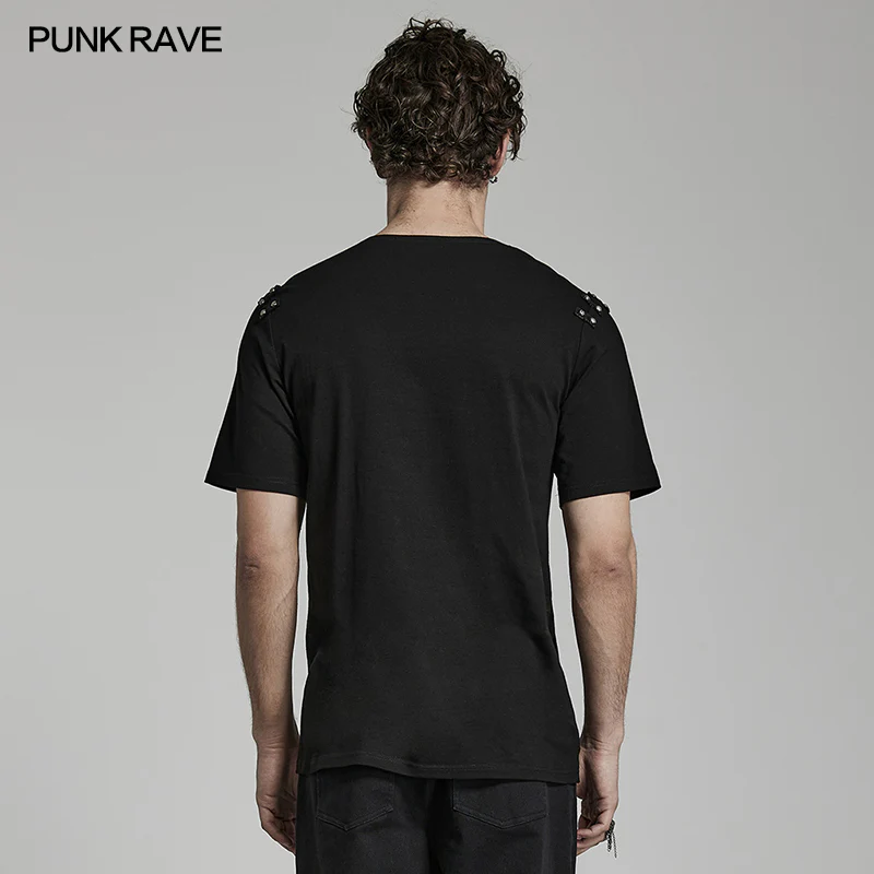 Punk daily drop collar T-shirt - Image 4