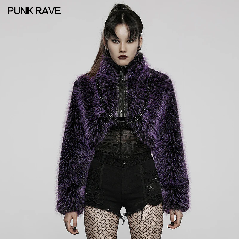 Punk daily faux wool coat - Image 6