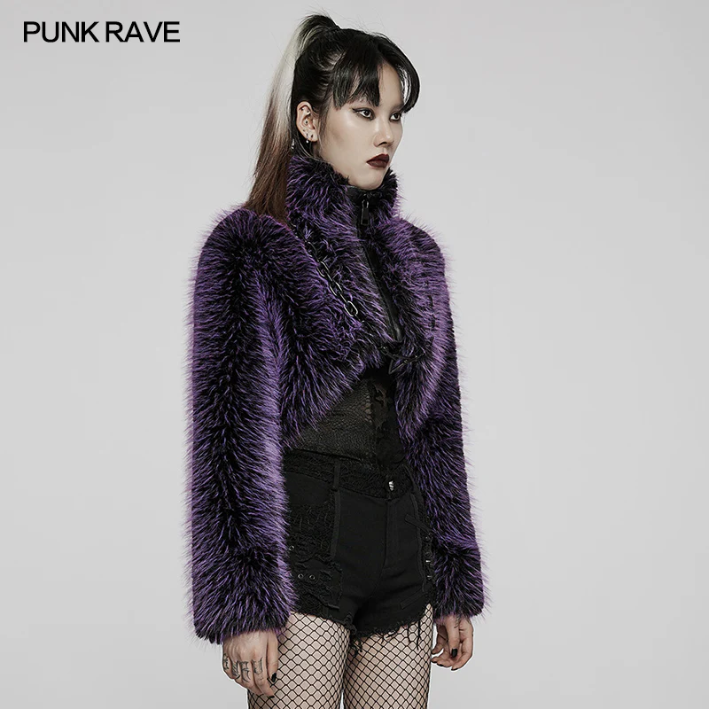 Punk daily faux wool coat - Image 7