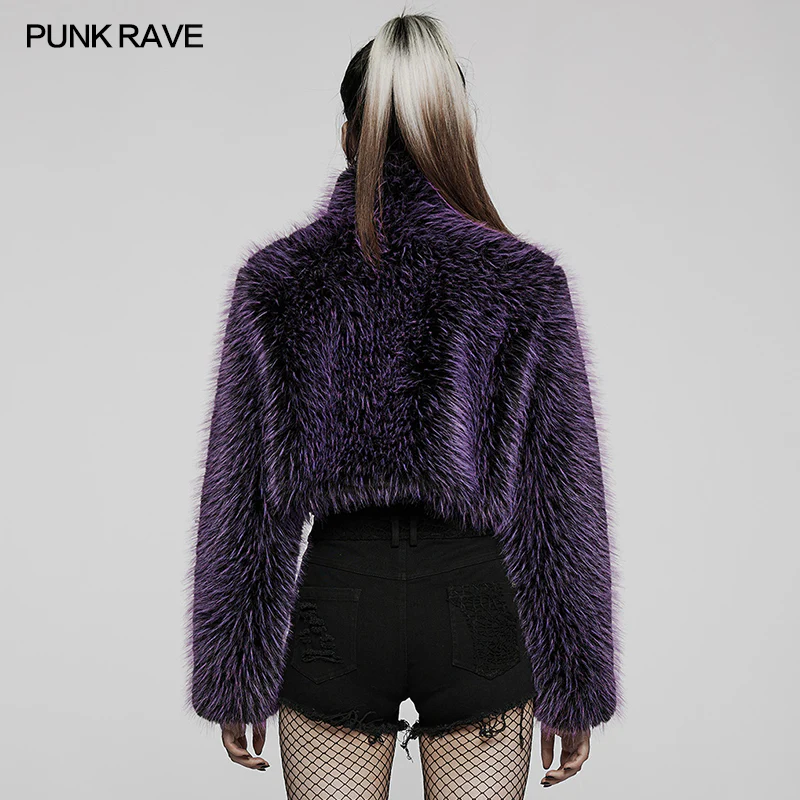 Punk daily faux wool coat - Image 8