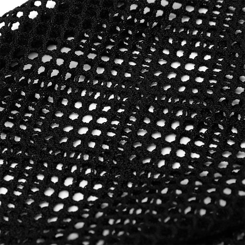 Punk daily rhombus mesh gloves - Image 3