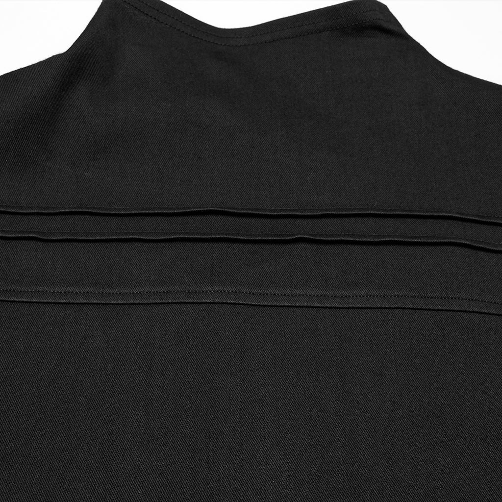 Punk Dark Denim Fitted T-shirt - Image 3