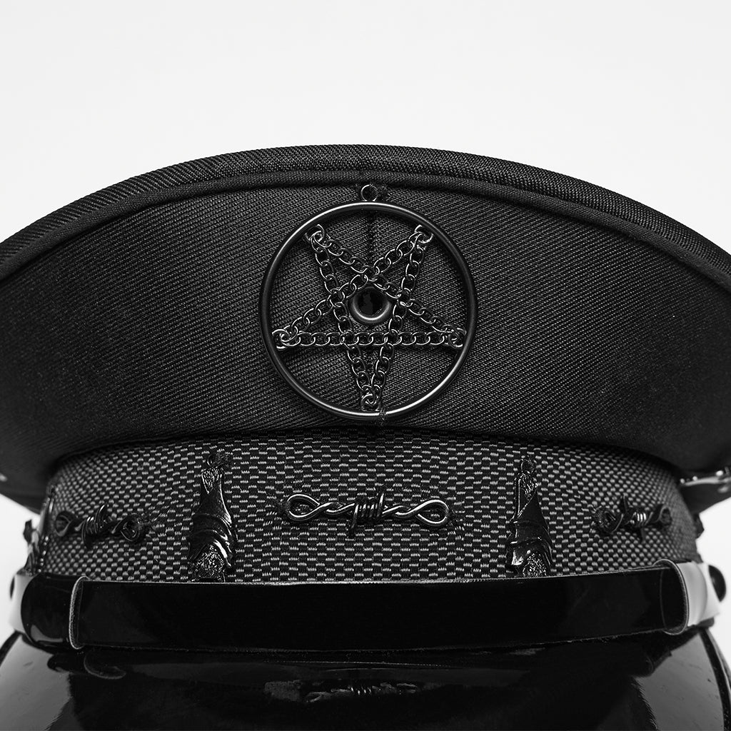 Punk Dark Military Hat - Image 3