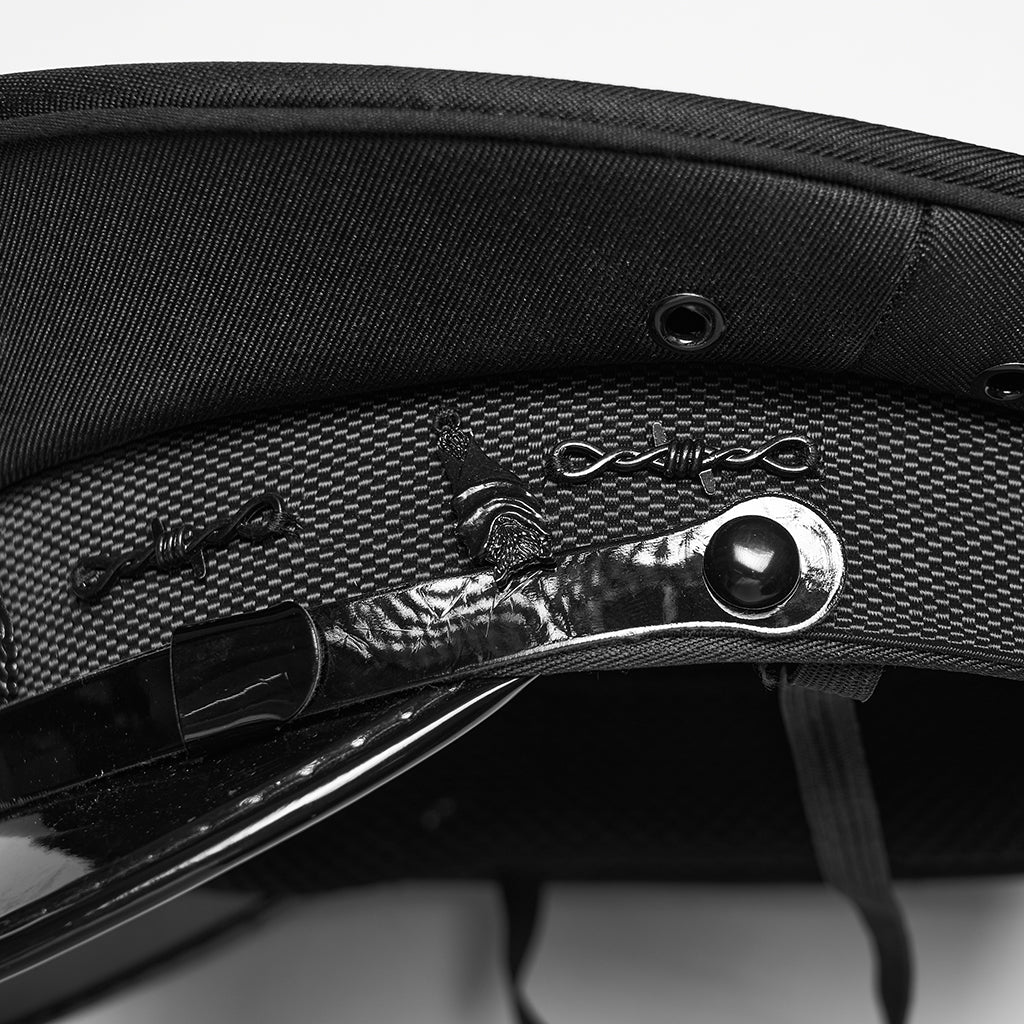 Punk Dark Military Hat - Image 4