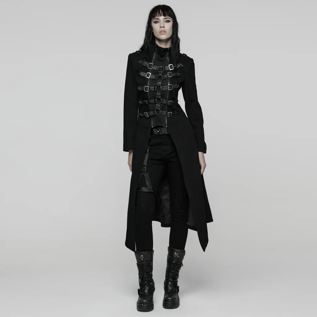Punk Double-Zipper Skeleton Coat - Image 3