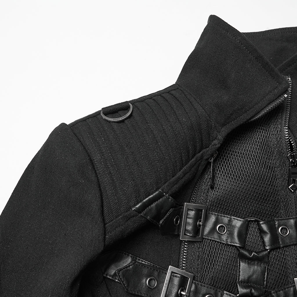 Punk Double-Zipper Skeleton Coat - Image 7