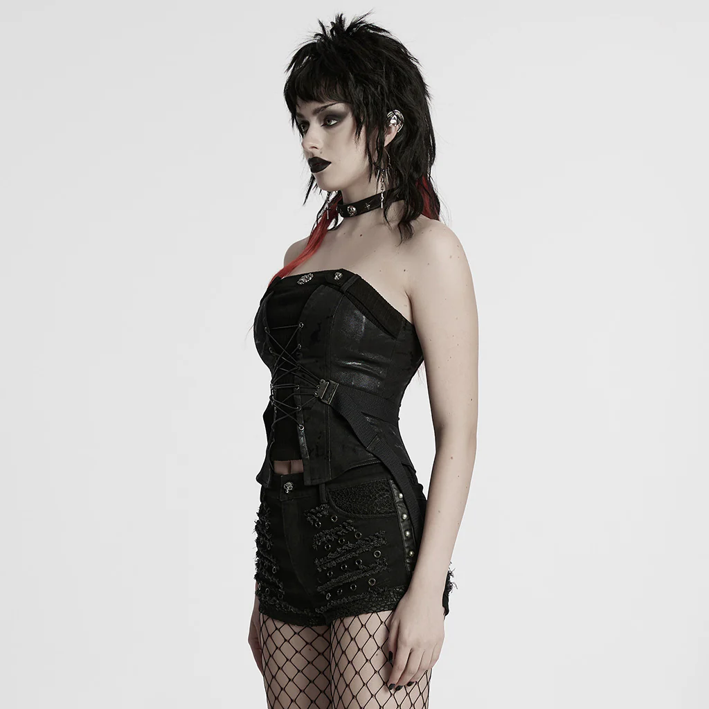 Punk drawstring tube top - Image 3