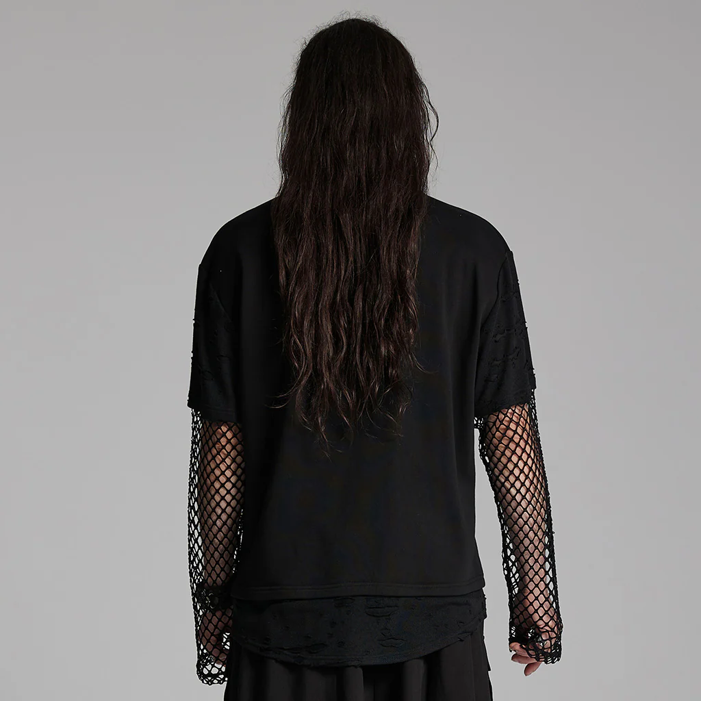 Punk fake two-piece T-shirt - Image 3
