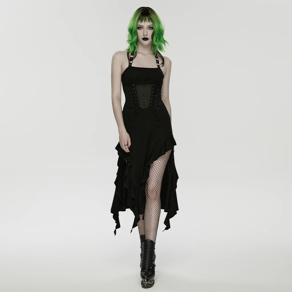 Punk halter neck dress