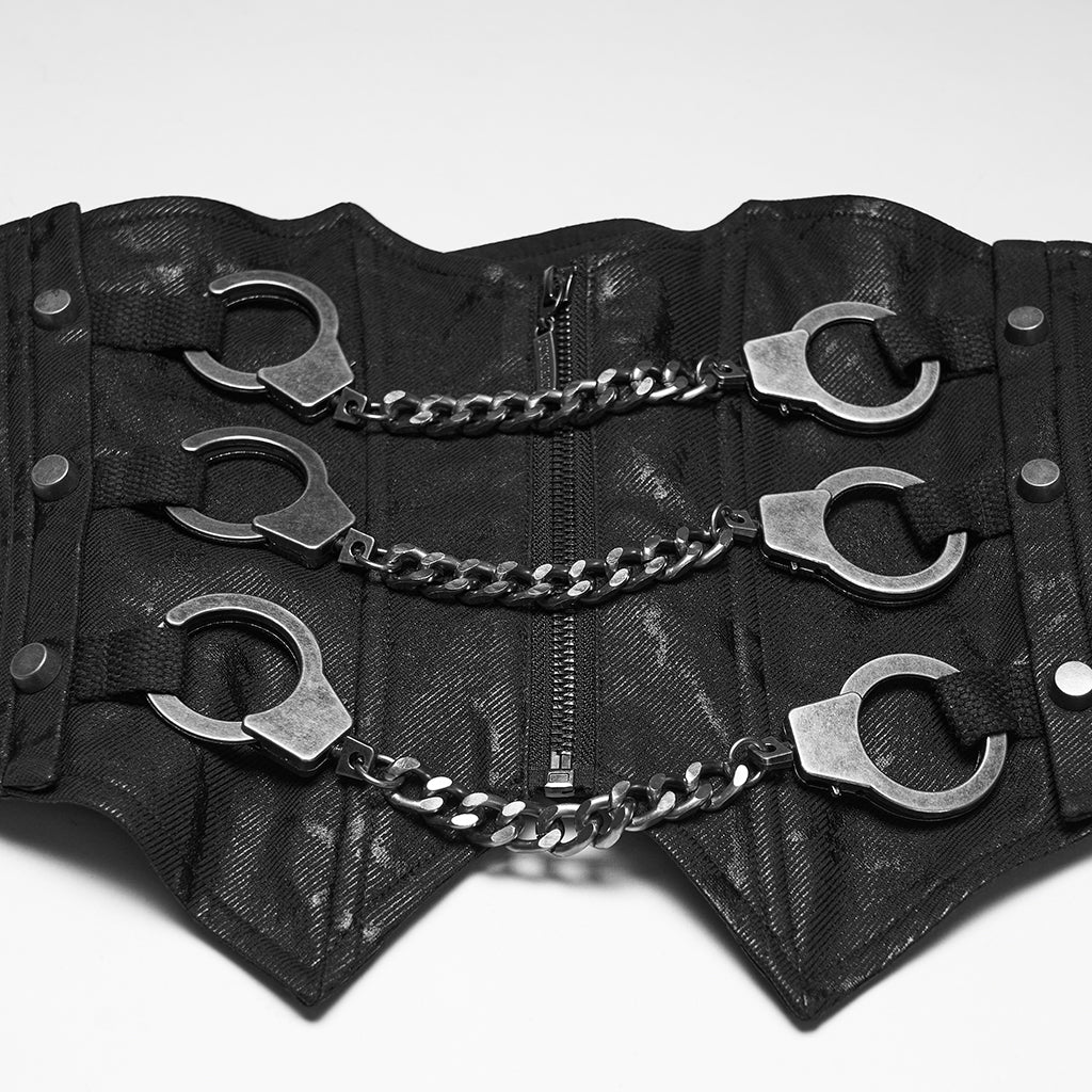 Punk Handcuffs Chain Corset - Image 2