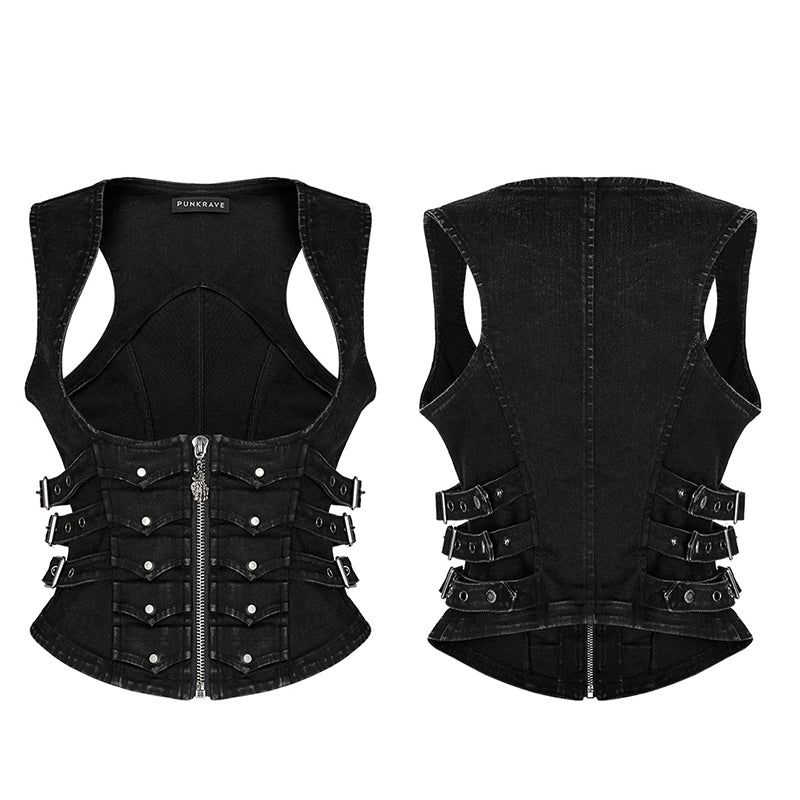 Punk handsome tight vest - Image 4