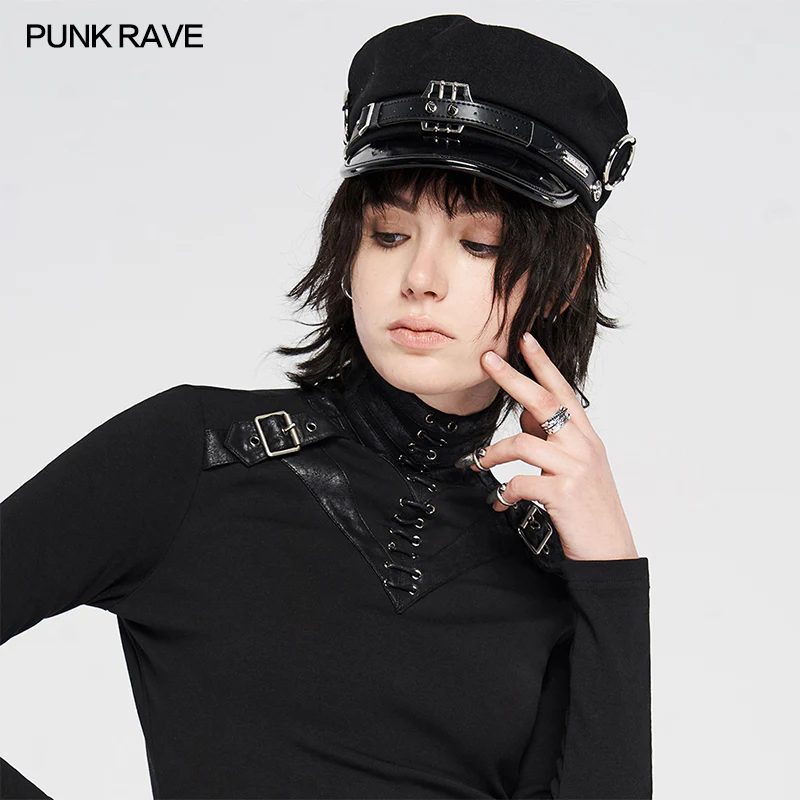 Punk handsome woolen beret - Image 4