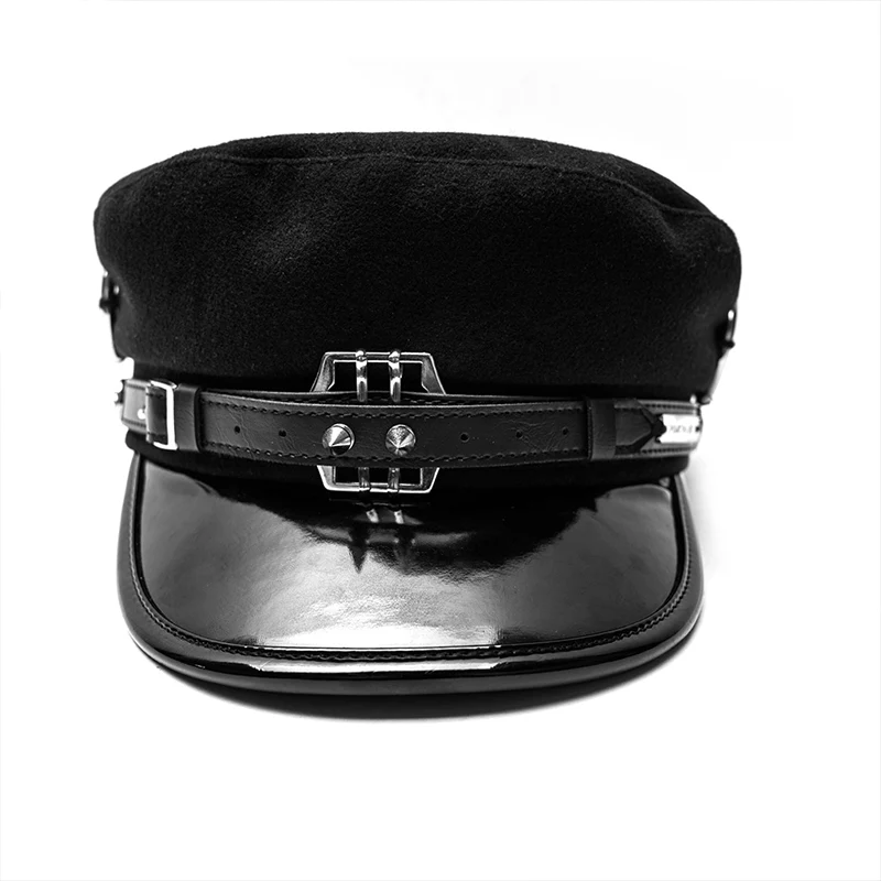 Punk handsome woolen beret - Image 5