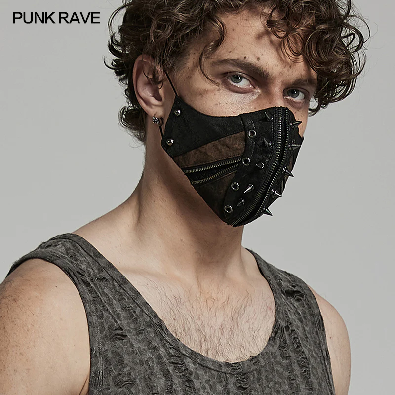Punk hardcore spike face mask - Image 10