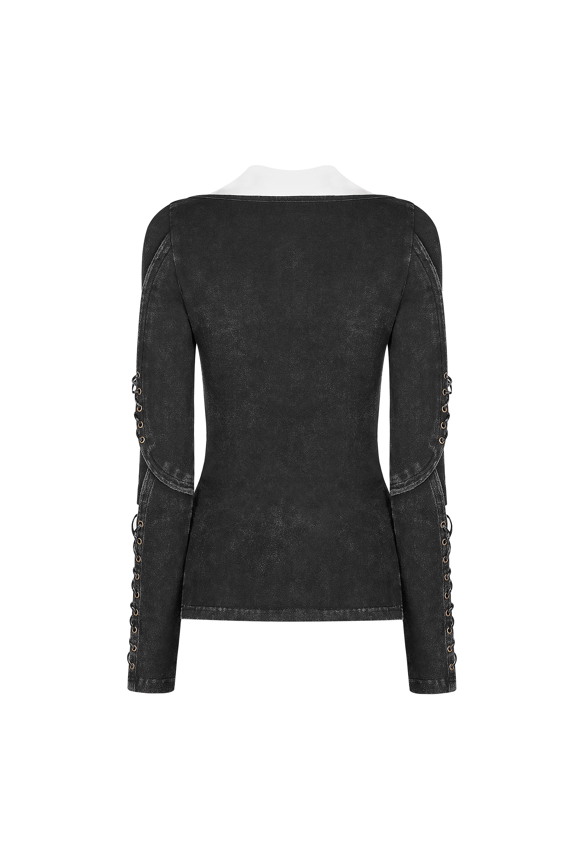 Punk Hollow-out Long Sleeve T-shirt - Image 9