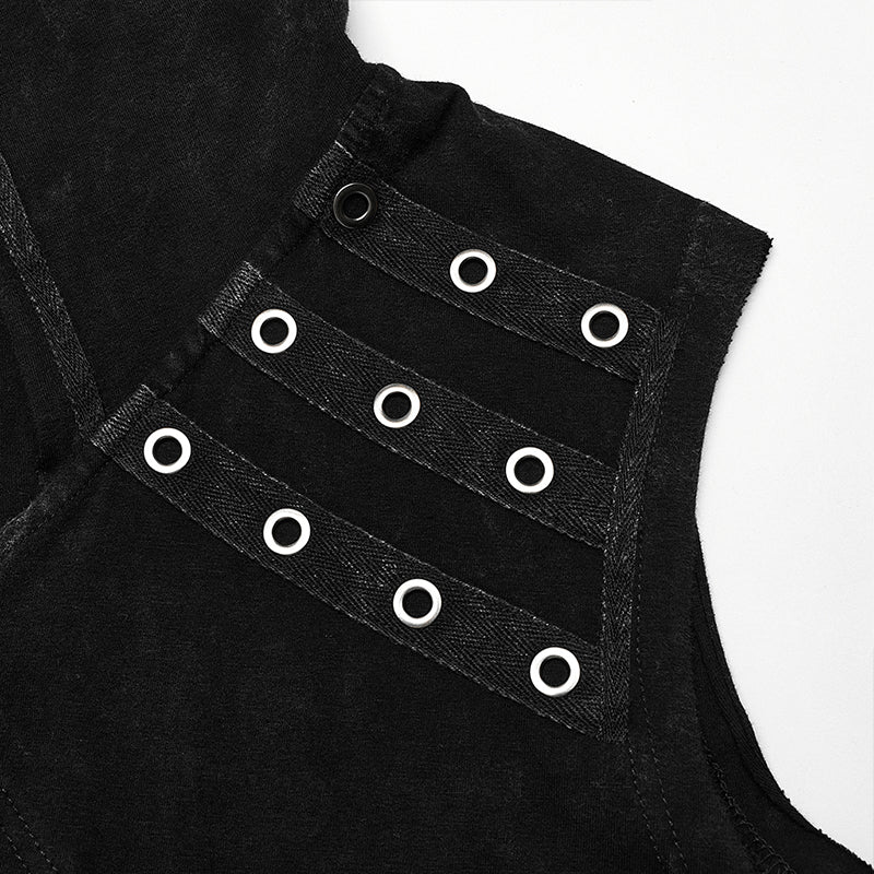 Punk hooded vest - Image 5