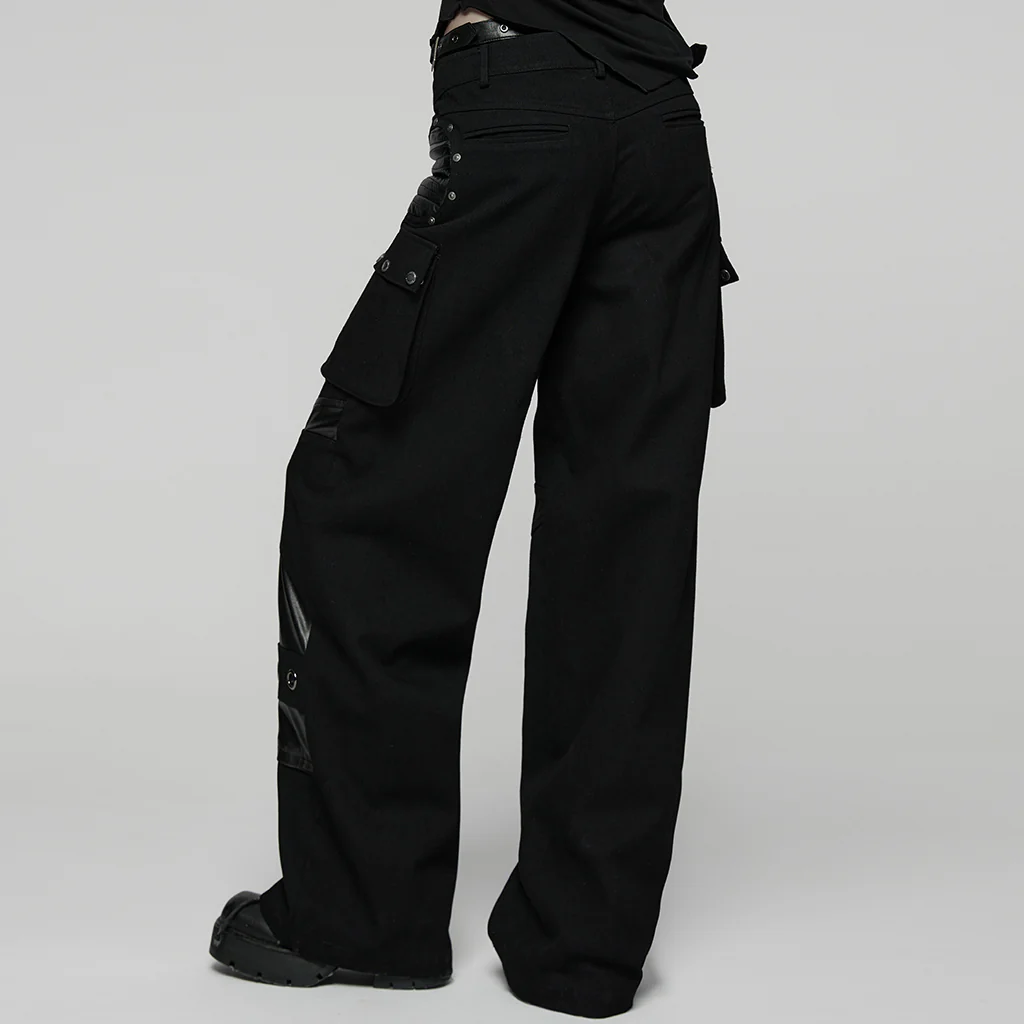 Punk Low-waist Wide-Leg Pants - Image 3