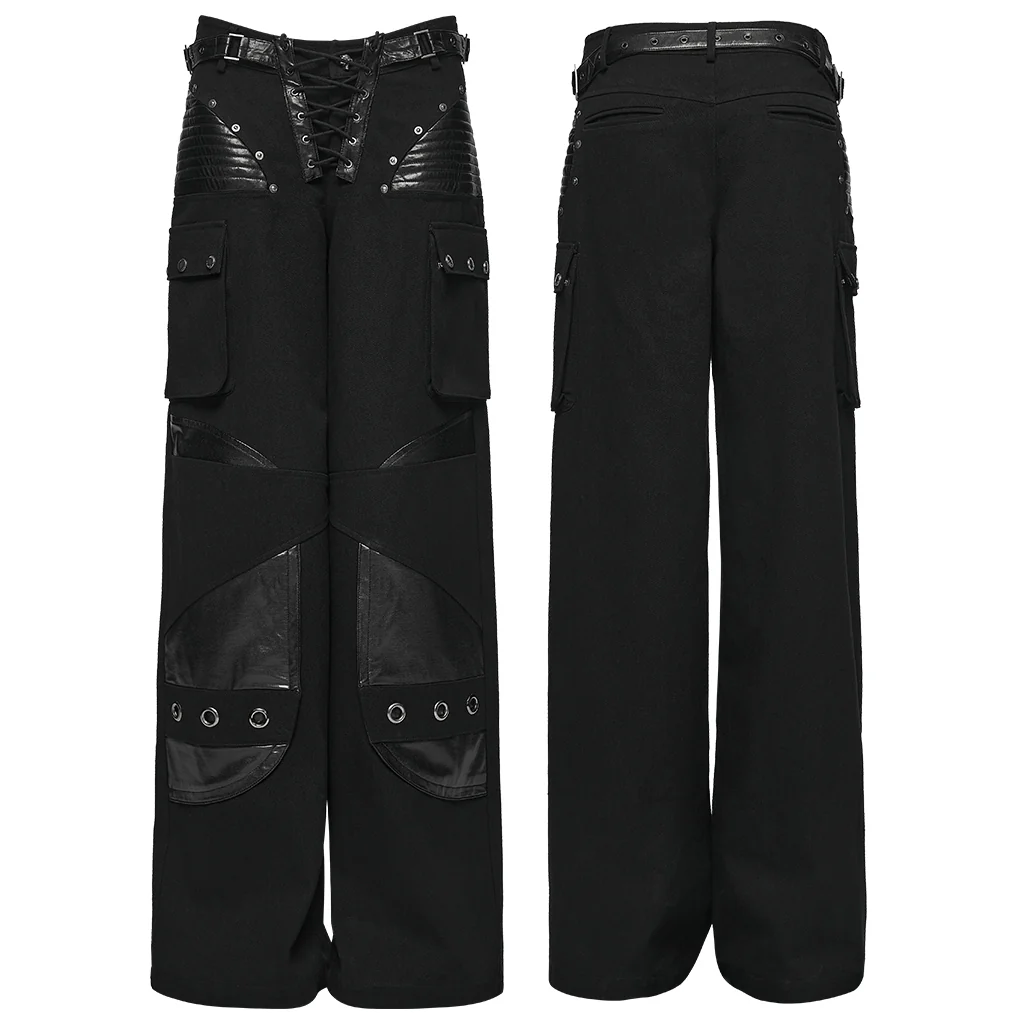 Punk Low-waist Wide-Leg Pants - Image 5