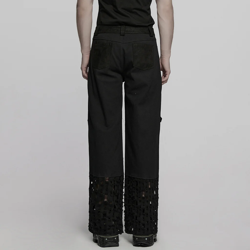 Punk Metallic Straight Pants - Image 3