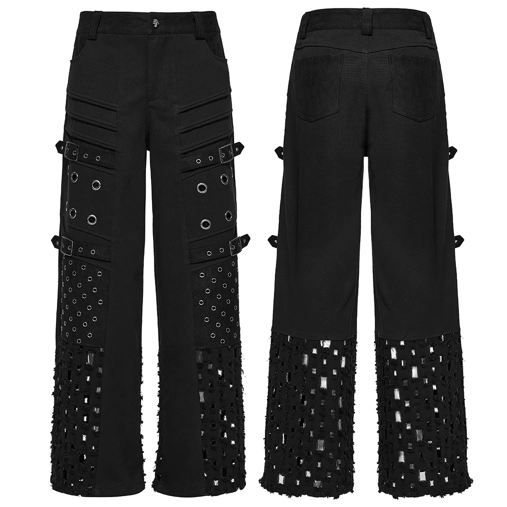 Punk Metallic Straight Pants - Image 5
