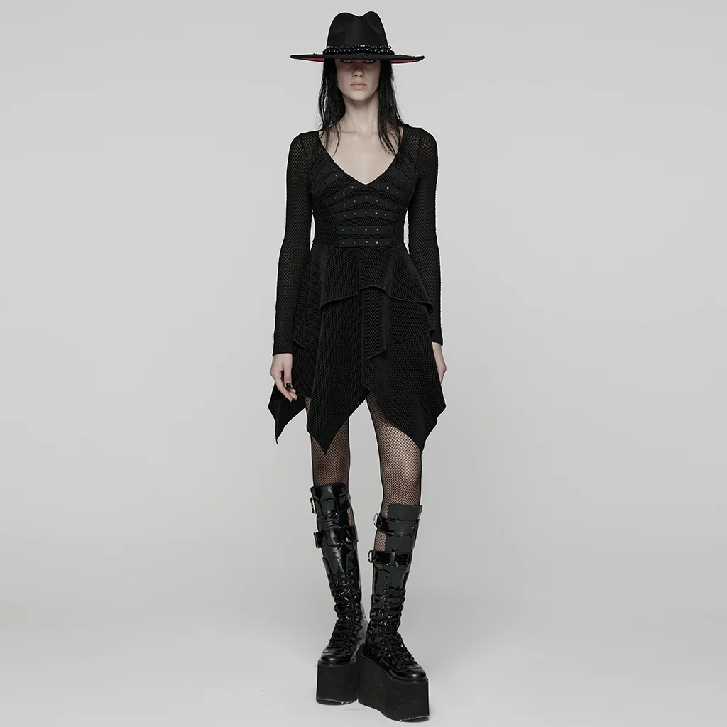 Punk Multi-layered  Irregular Dress - Image 4