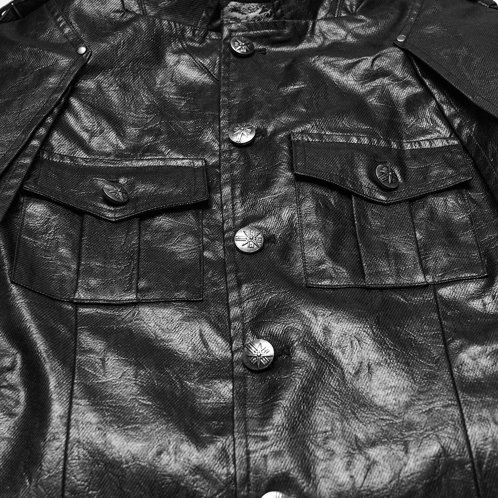 Punk one-piece shirt Military cloak - Image 7