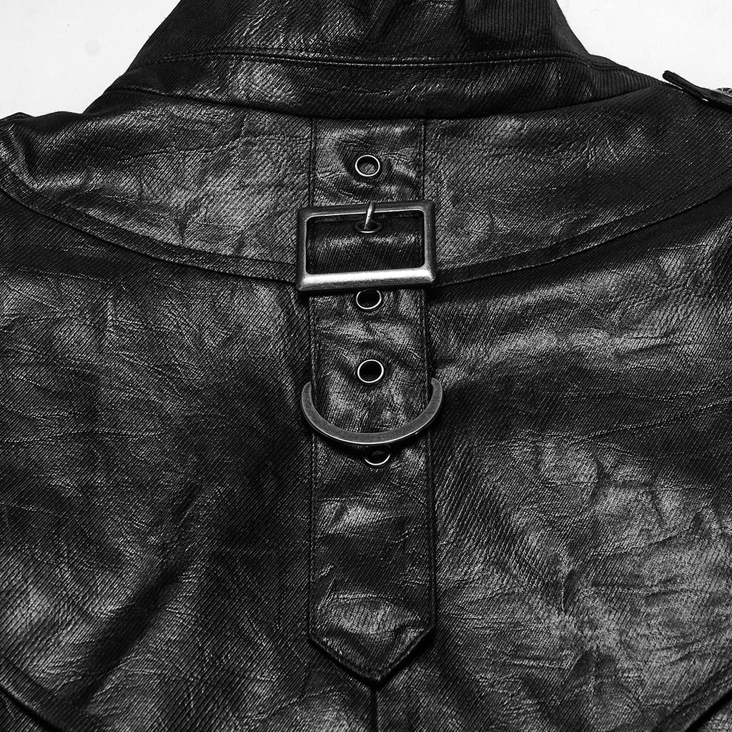 Punk one-piece shirt Military cloak - Image 8