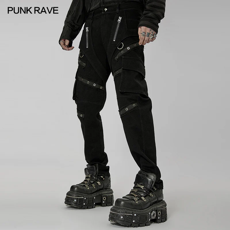 Punk patchwork pants - Image 2