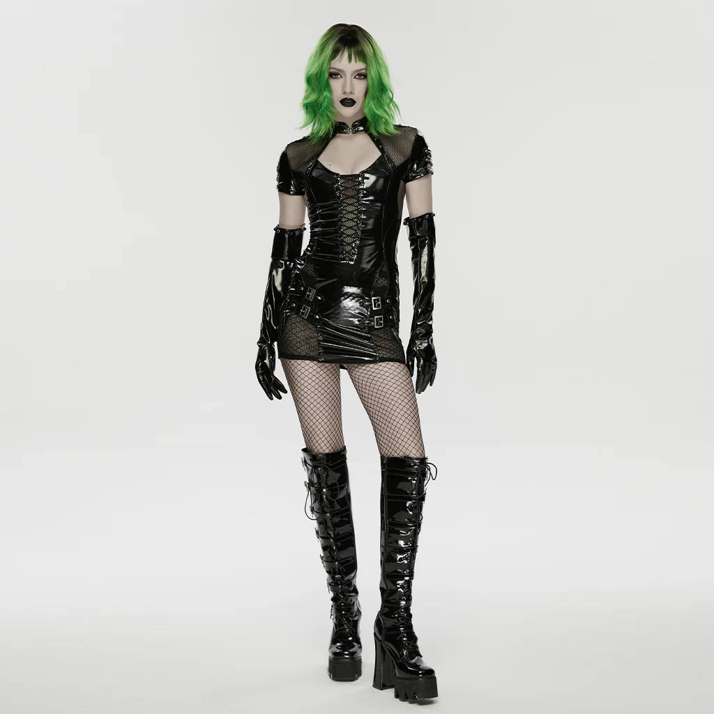 Punk patent leather dress - Image 7