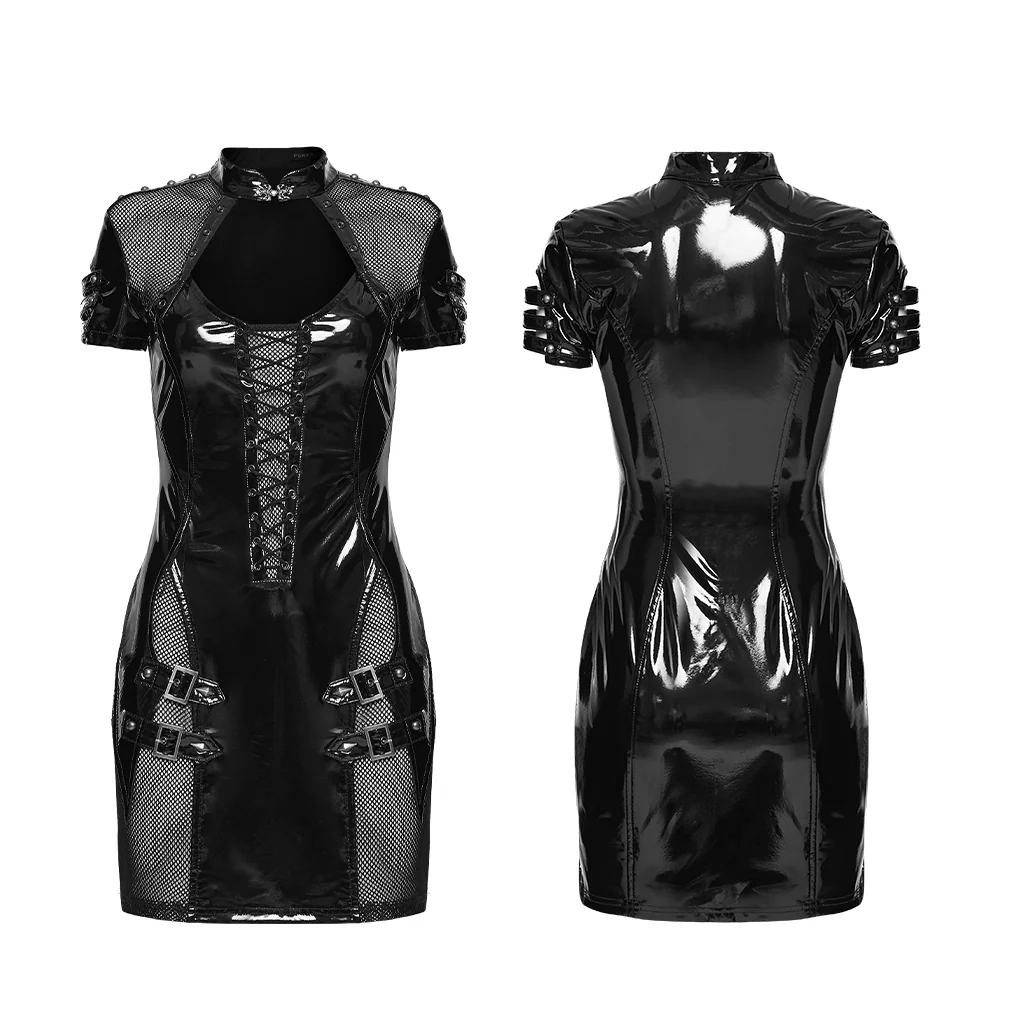 Punk patent leather dress - Image 8