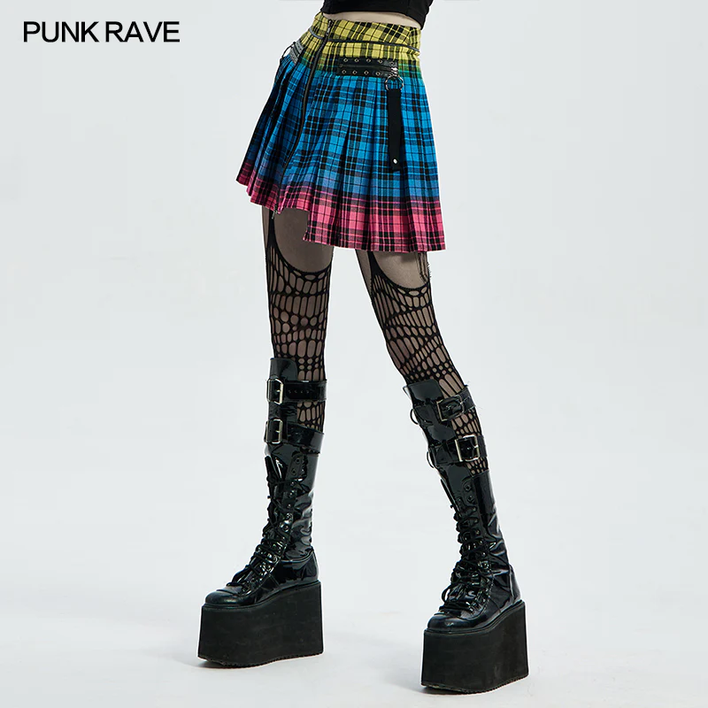 PUNK plaid half skirt - Image 2