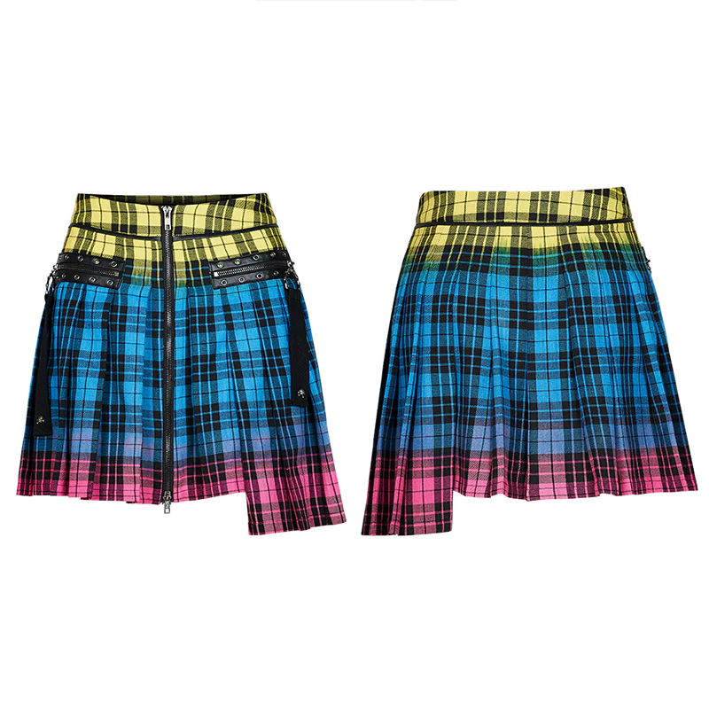 PUNK plaid half skirt - Image 4