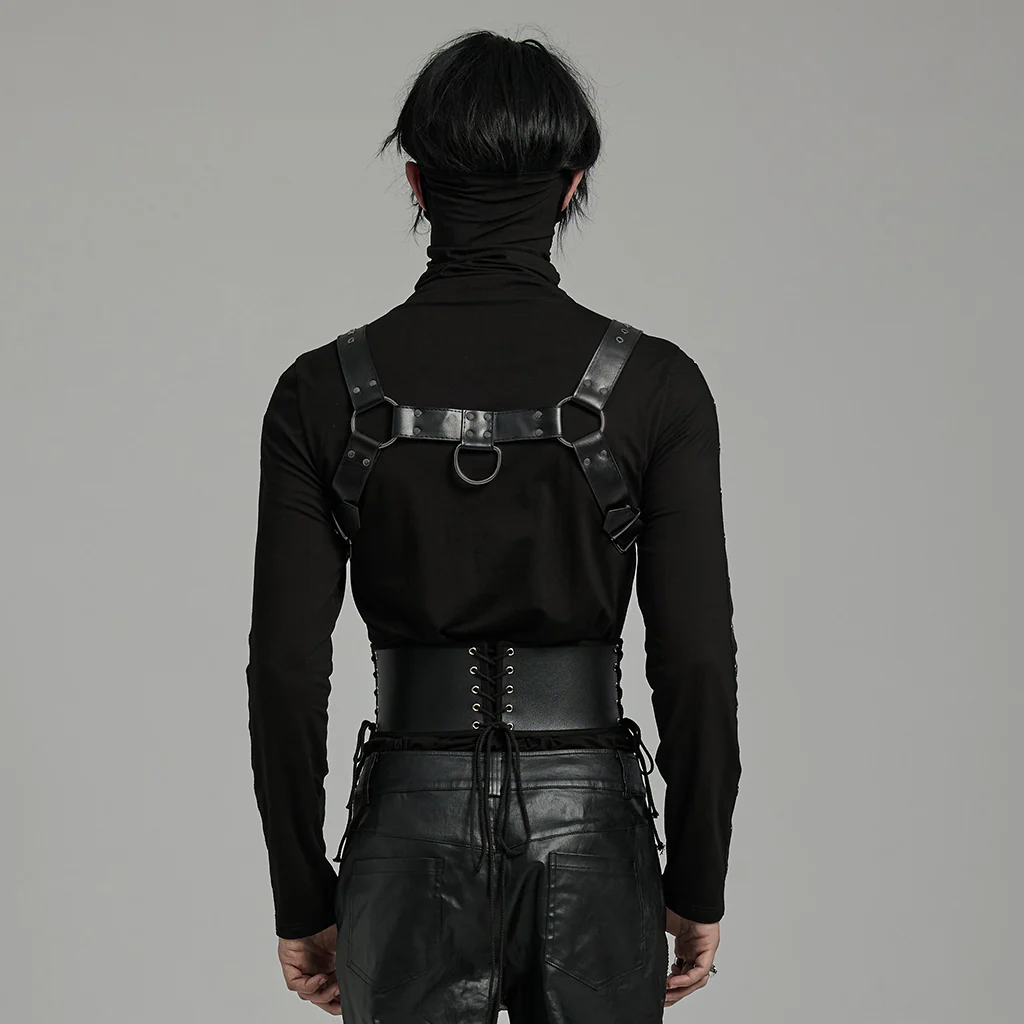 Punk PU Corset For Men - Image 15
