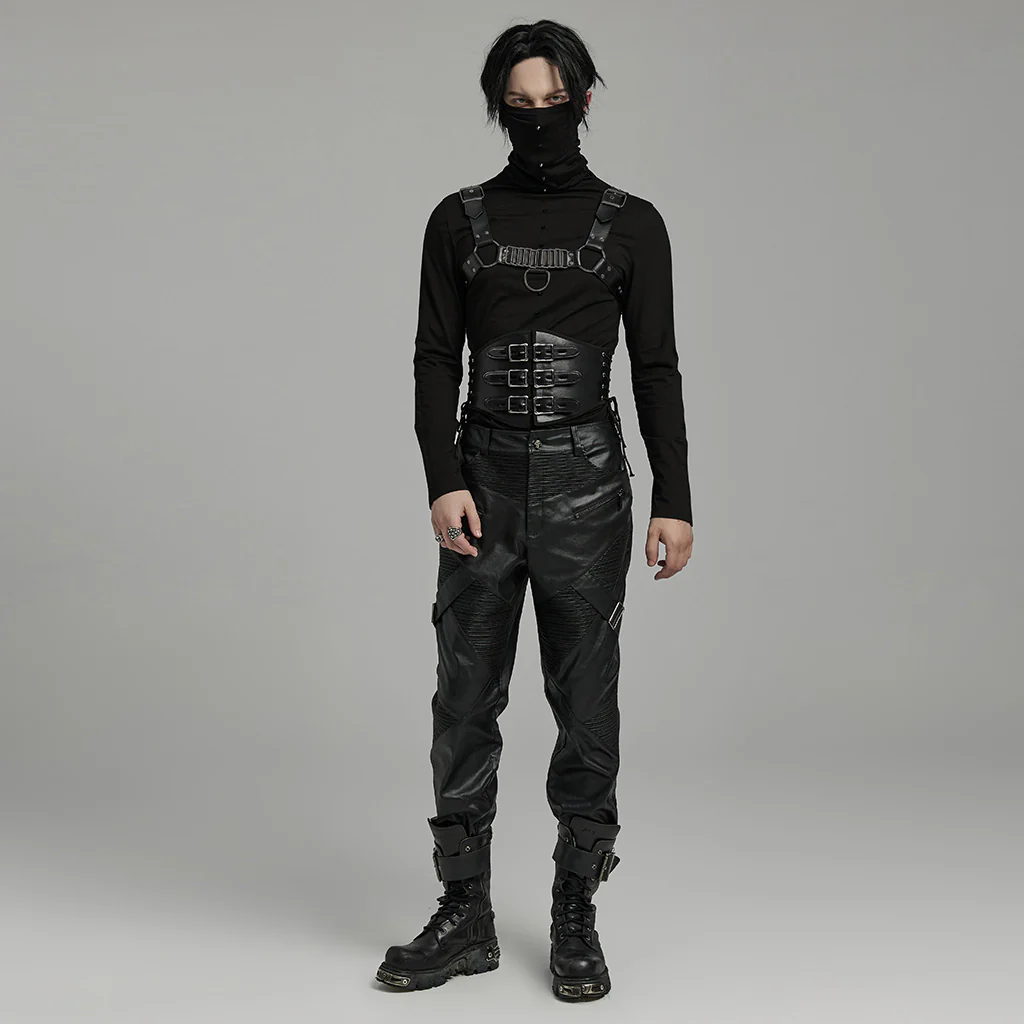 Punk PU Corset For Men - Image 16
