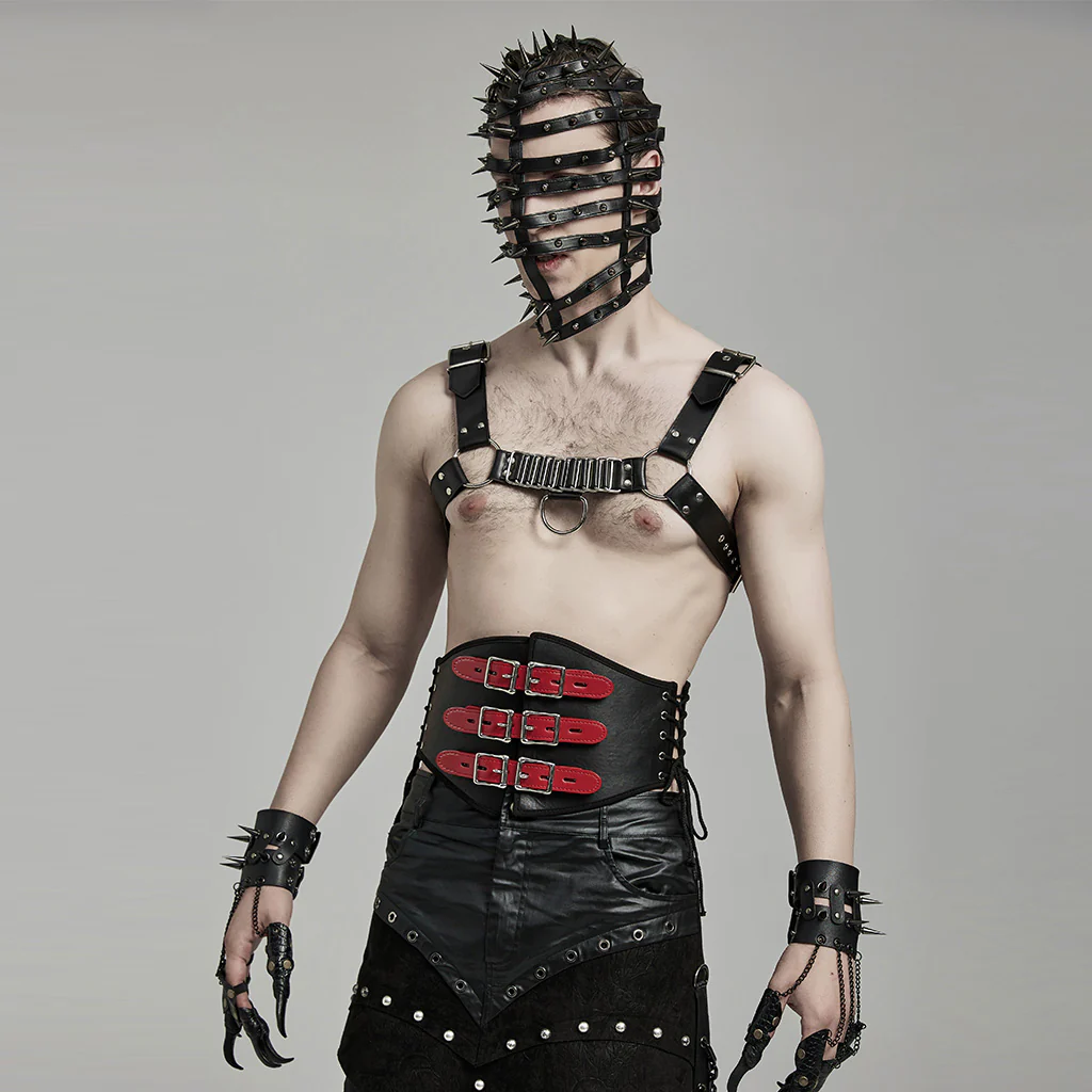Punk PU Corset For Men - Image 6