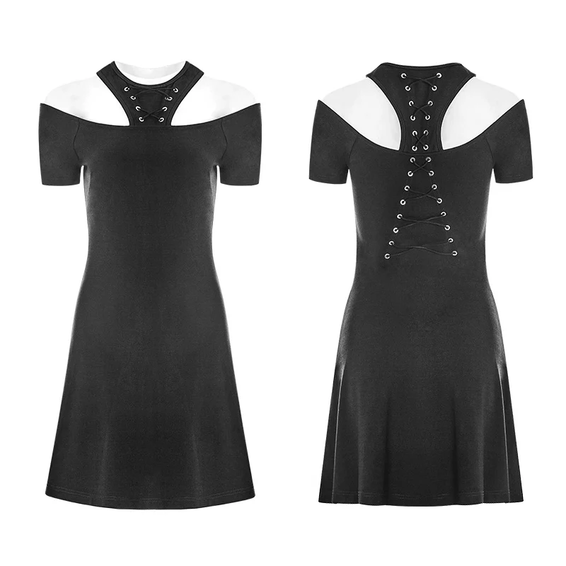 Punk Rave Corn Tie Rope Knitted Dress - Image 4