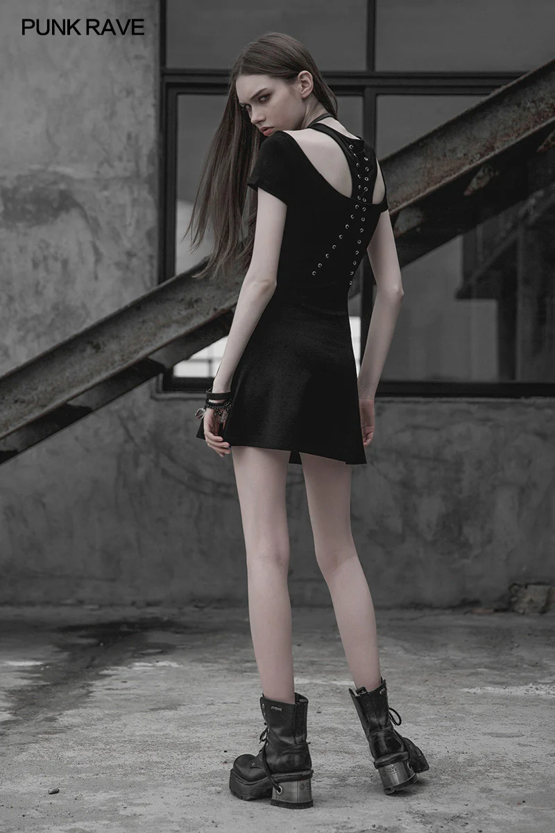 Punk Rave Corn Tie Rope Knitted Dress - Image 6