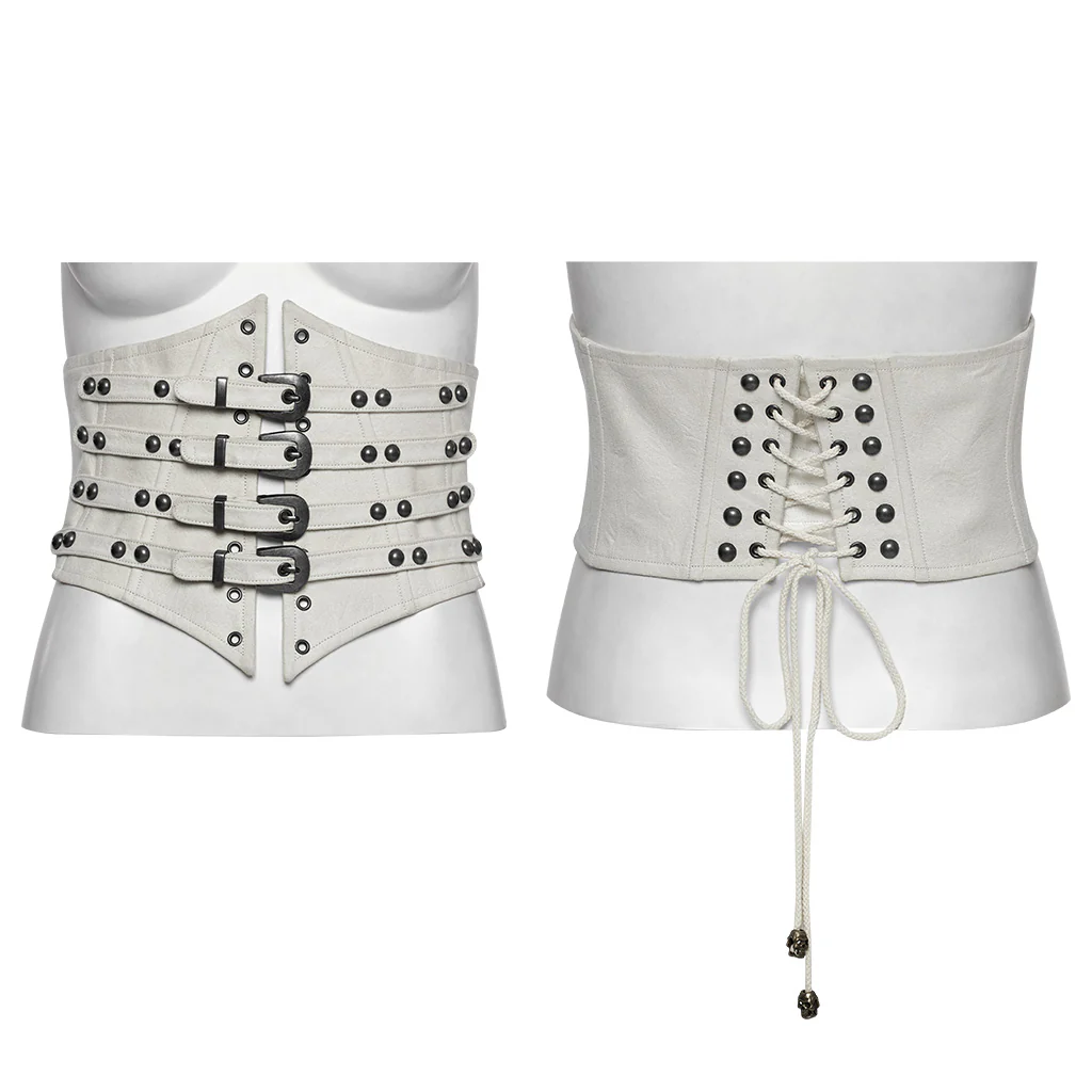 Punk Retro Leather Corset - Image 6