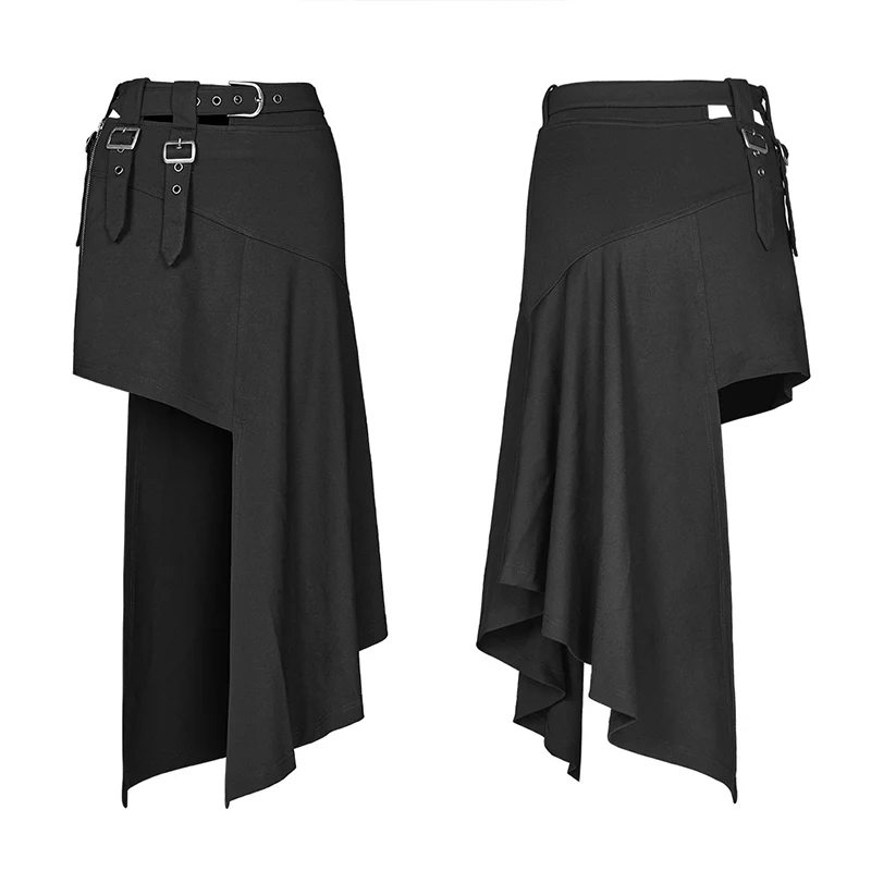 Punk Rock Irregular Skirt - Fabric - Image 4