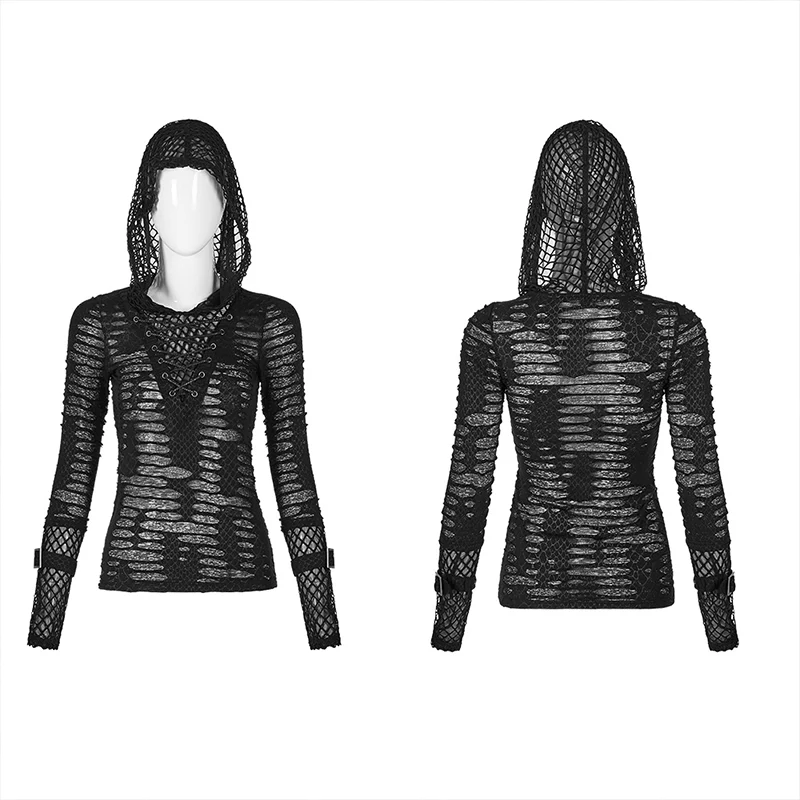 Punk see-through printed T-shirt - Image 4