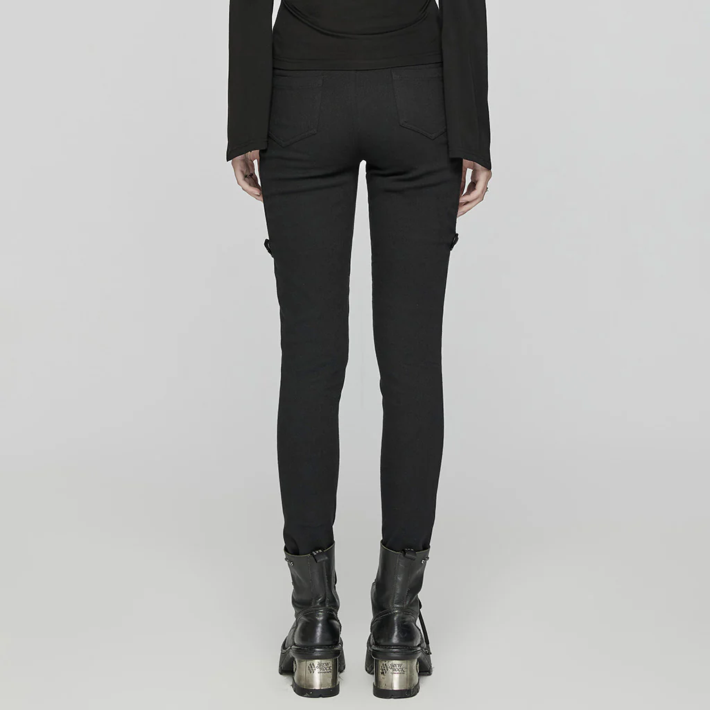 Punk skeleton leather  leggings - Image 3