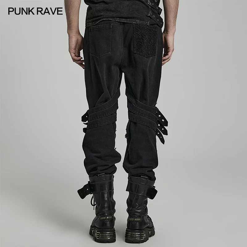 Punk splicing pants - Image 3