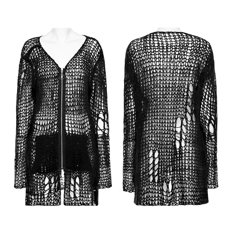 Punk striped cardigan sweater - Image 8