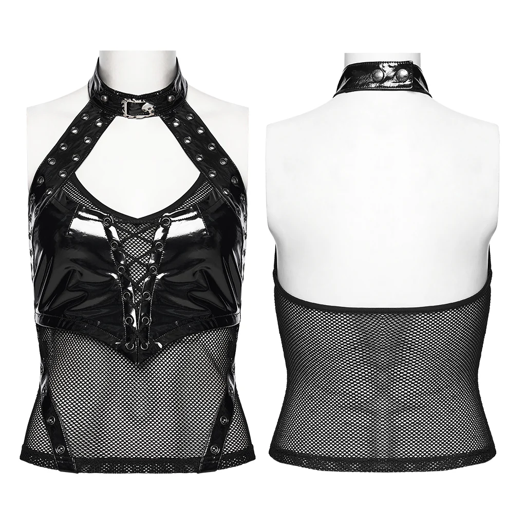 Punk structured hollow vest - Image 8
