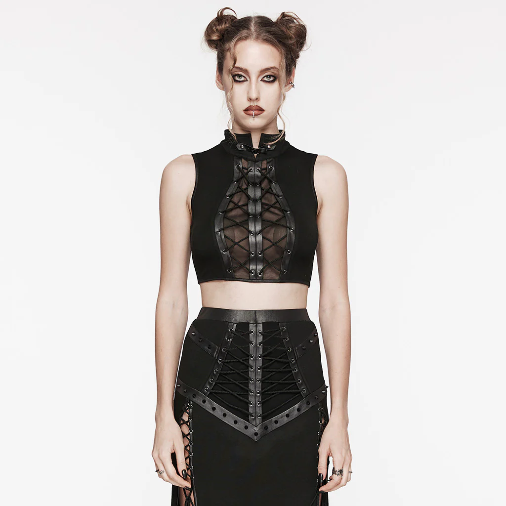 Punk tie-up crop top