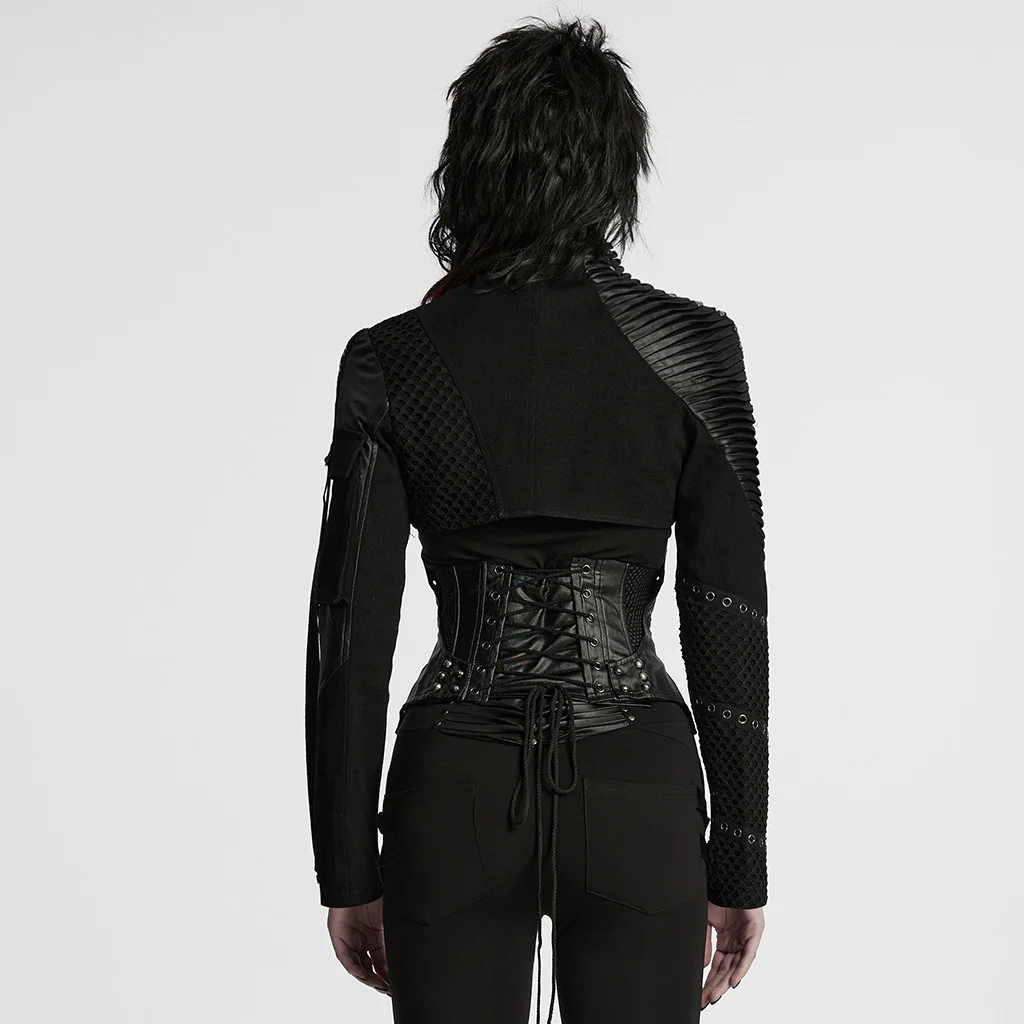 Punk ultra short motorcycle jacket - Image 4