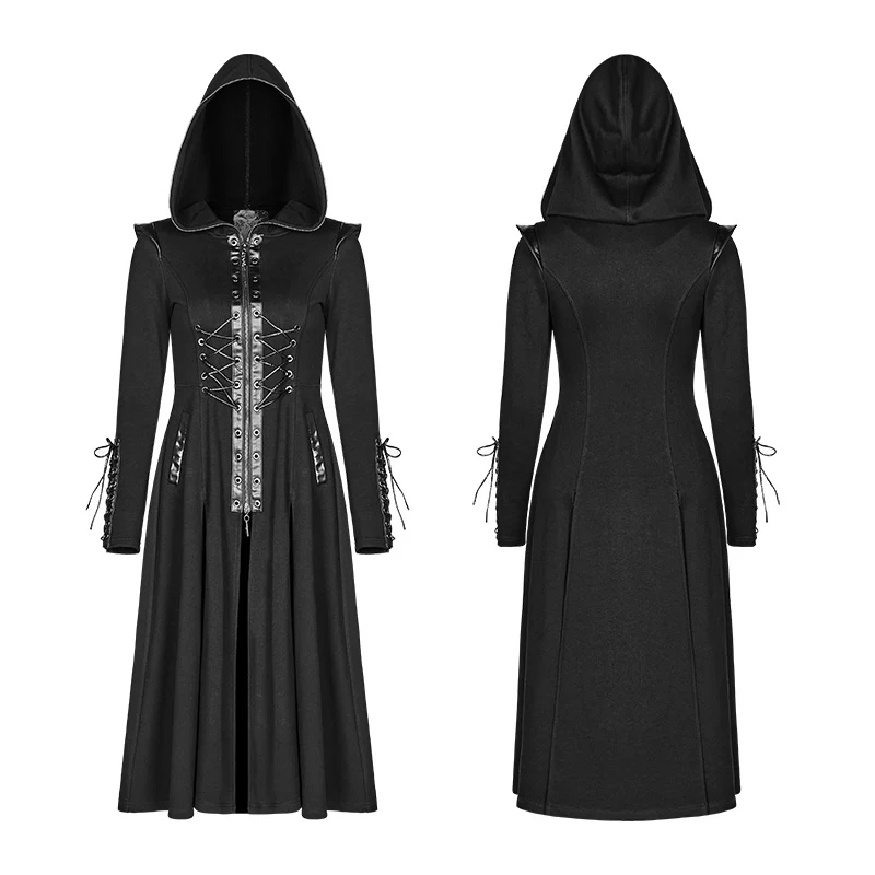 Punk WOMENS DARK Hooded Knit Jacket - Image 4