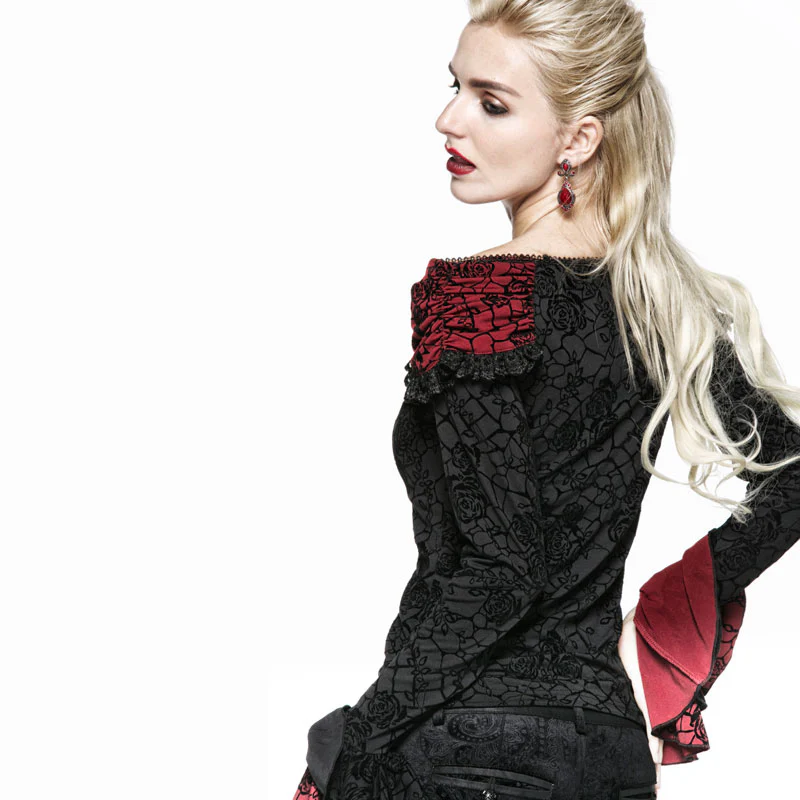 Retro Long Top T-shirt Cotton Woman Fashion Gothic T-shirt - Image 2